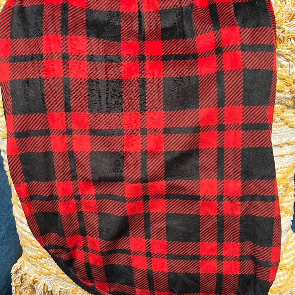New Red Plaid Large Dog Onsie Clothes